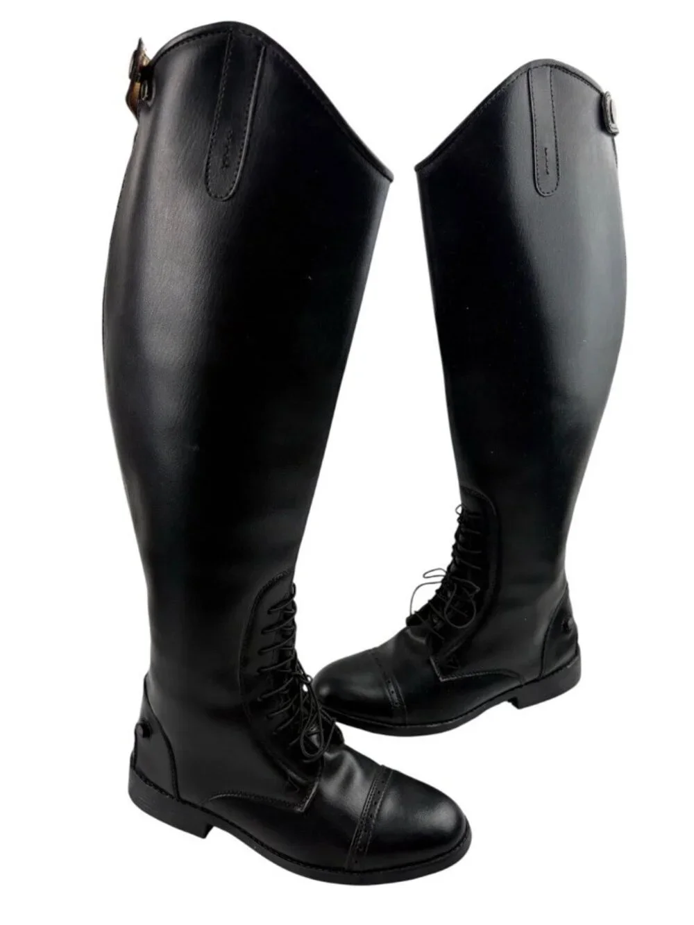 *NWOB EquiStar Equestrian Field Boots Size 6.5 Wide Black Paddock Jodphur Sports